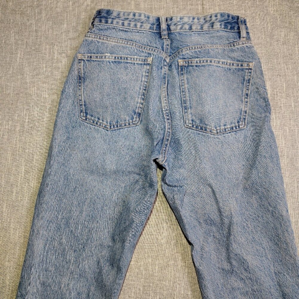 Zara Blue Straight Leg Jeans - Picture 7 of 13
